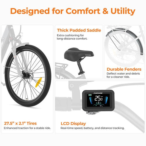 Foride Roamer 1 Step-thru Electric Bike 250W Motor 36V 13Ah Foride Roamer 1 Step-thru Electric Bike 250W Motor 36V 13Ah